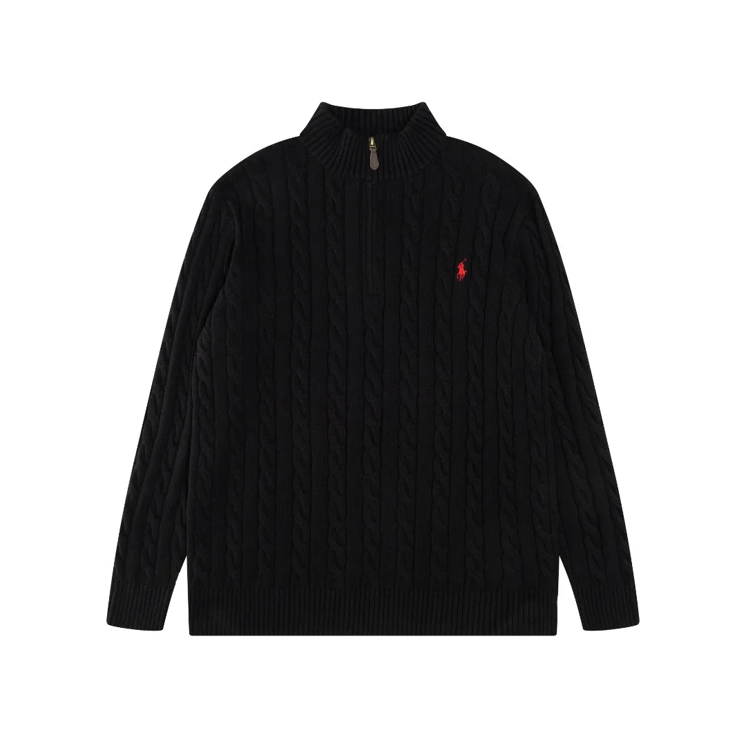 P236 #R92 RALPH LAUREN Ralph Lauren fifteen colors classic small label embroidery logo turtleneck pullover half-zip knitted cable sweater with high-density LOGO embroidery on the chest and original customized tag accessories. Made of pure cotton yarn, pure cotton is skin-friendly and comfortable, small label war horse embroidered twist turtleneck sweater 🐎 high quality, follow the blogger to learn how to wear it! Let’s buy a Ralph Lauren cable sweater. It’s a super hard-to-find series after it became popular. It’s hard to find one on the official website. It’s simple and practical to wear, with a lazy and loose feel. The thickened fabric has more texture, feels soft and delicate, and has a loose fit. Whether worn alone or layered, you can wear different styles of fashion with just one piece!   Size：XS S M L